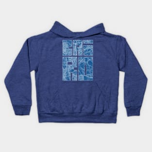 Cairo, Egypt City Map Typography - Blueprint Kids Hoodie